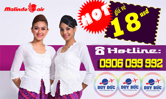 Vé khuyến mãi Malindo Air chặng từ HCM và Hà Nội
