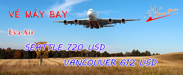 Eva Air tung vé máy bay đi Seattle 720 USD