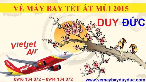 Đặt mua vé máy bay Tết giá rẻ của Vietjet Air