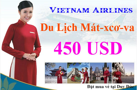 Vietnam Airlines tung vé máy bay đi Nga 450 USD