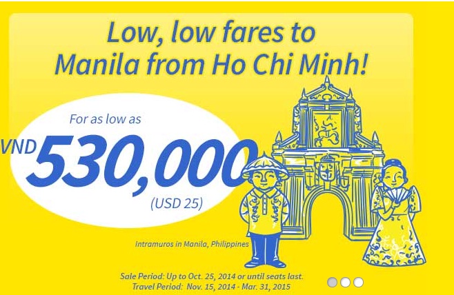 Cebu bán vé đi Manila rẻ 530,000 VNĐ