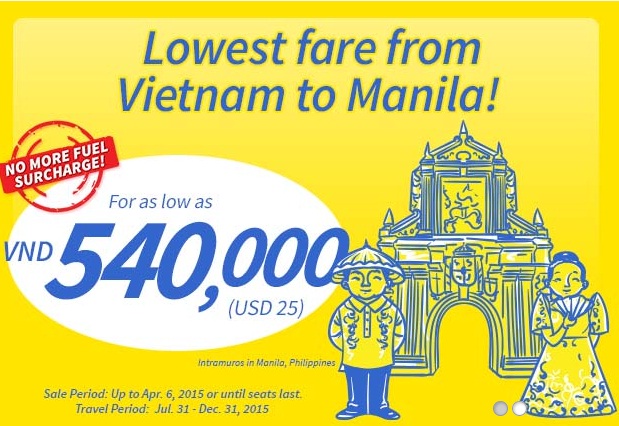 Cebu tung vé cực sốc đi Manila 25 USD