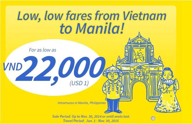 Cebu tung vé khủng đến Manila 1 USD