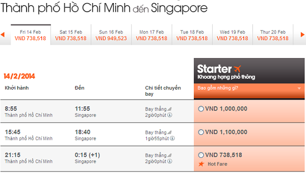 Đặt mua ngay vé rẻ đi Singapore 738.000 VNĐ