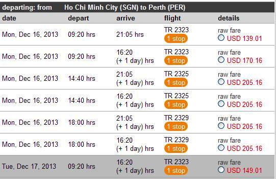 Đến Perth du lịch cùng Tiger Air với giá vé 139 USD