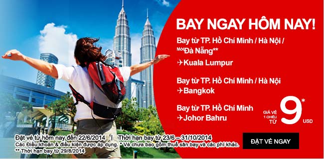Hướng dẫn mua vé rẻ đi Kuala Lumpur chỉ 9 USD