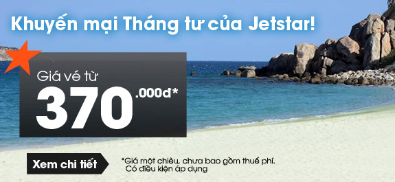 Jetstar tiếp tục tung vé rẻ đến Nha Trang 370.000 VND