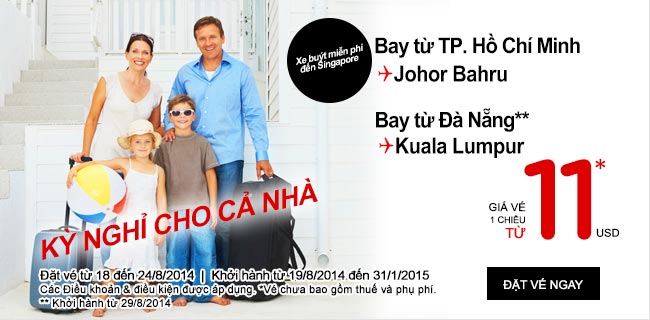 Khám phá Johor Bahru cùng Air Asia chỉ với 11 USD