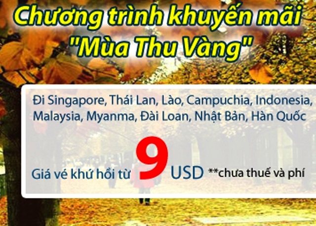 Khuyến mãi mùa thu vàng đi Bangkok 9 USD
