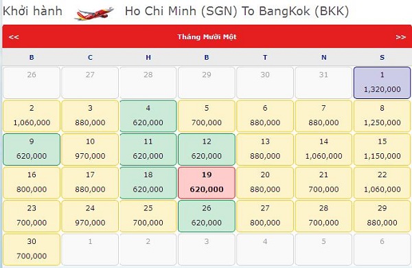 Làm thế nào mua được vé rẻ đi Bangkok 620.000 VNĐ