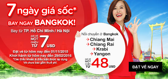 7 ngày giá sốc với vé rẻ bay ngay đến Bangkok
