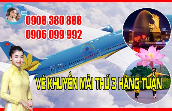 Mua vé máy bay giá rẻ Vietnam Airlines mỗi tuần