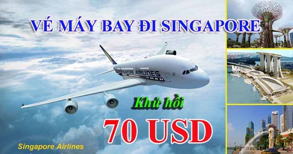 Singapore Airlines bán vé khứ hồi Singapore 70 USD