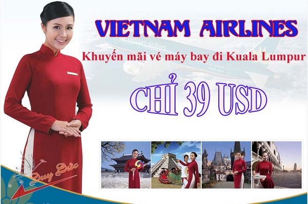 Vietnam Airlines tung vé đi Kuala Lumpur 39 USD
