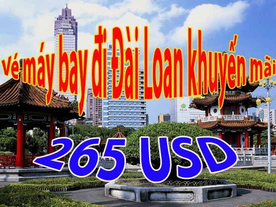 Vietnam Airlines bán vé Đài Loan 265 USD