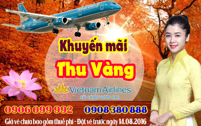 Thu khuyến mãi cùng Vietnam Airlines giá từ 399k