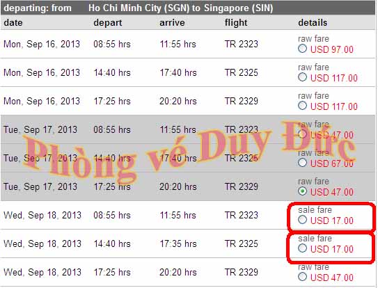 Vé máy bay Singapore về Sài Gòn cực sốc 0 USD