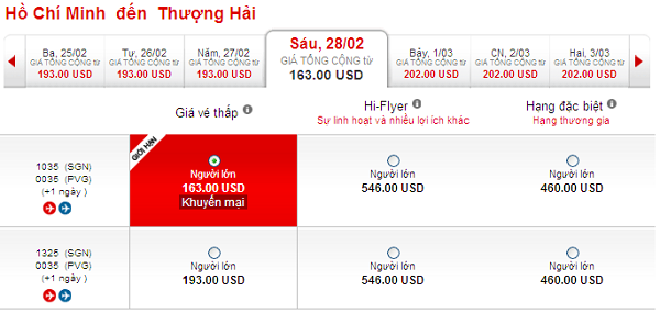 Air Asia bán vé giá rẻ đi Thượng Hải 163 USD