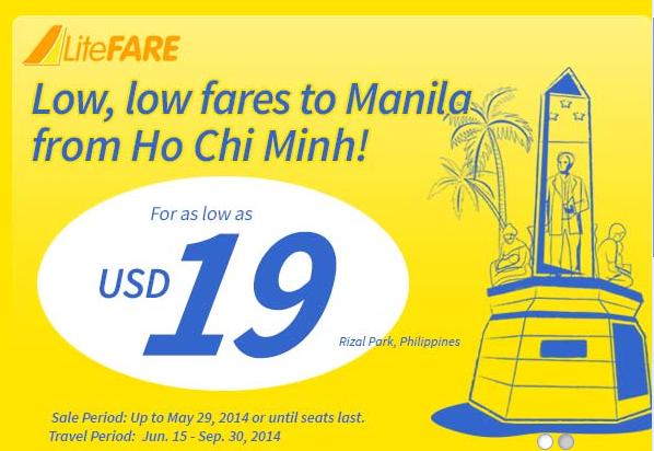 Cebu Pacific tung vé cực rẻ đến Manila 19 USD