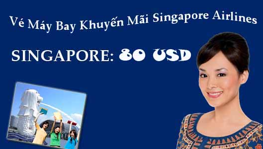 Singapore Airlines tung vé đi Singapore 80 USD
