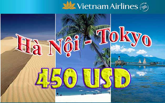 Đặt vé khuyến mãi Hà Nội đi Nhật Bản 450 USD