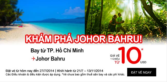 Du lịch Johor Bahru giá rẻ với 10 USD