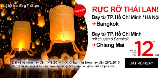 Du lịch cùng Air Asia đến Chiang Mai chỉ 12 USD