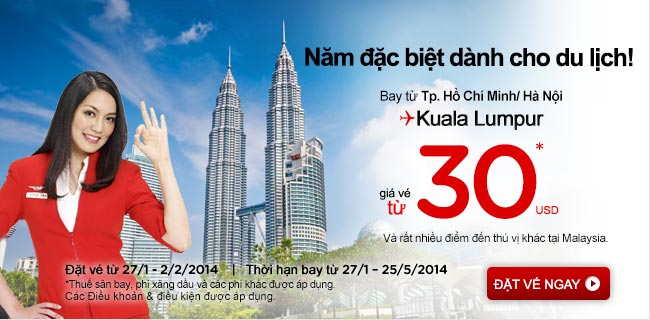 Du lịch Xuân dến Kuala Lumpur chỉ với 30 USD