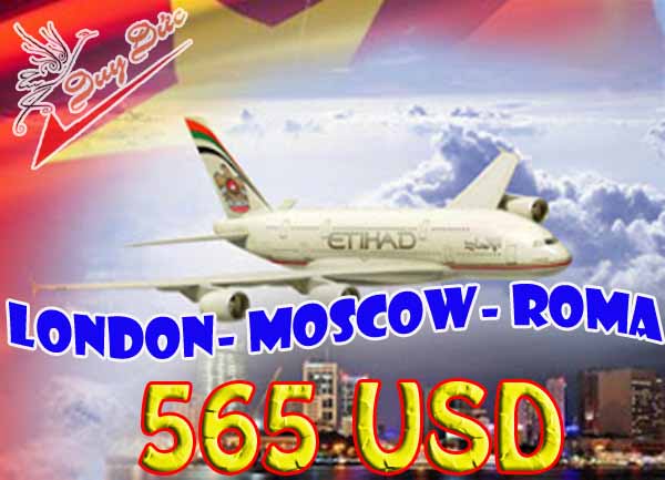 Etihad Airways triển khai vé đi London 565 USD