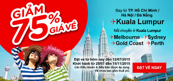 Khám phá thành phố Kuala Lumpur với vé rẻ giảm 75%