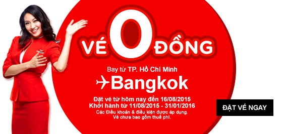 Chào mùa thu Air Asia tung vé rẻ Bangkok 0 đồng