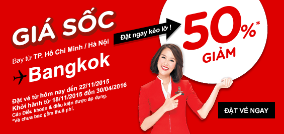 Đón năm mới tại Bangkok với vé khuyến mãi 50%