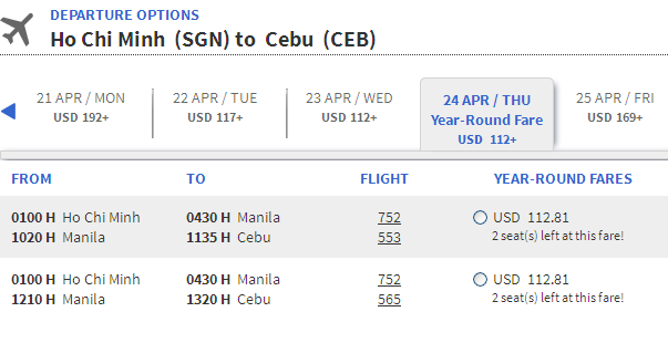 Mua ngay vé rẻ khám phá du lịch Cebu chỉ 112 USD