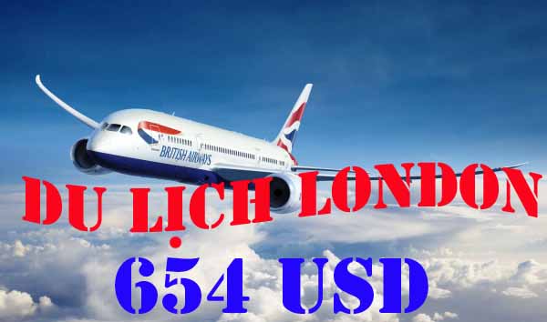 Mua vé đi London của British Airways 654 USD