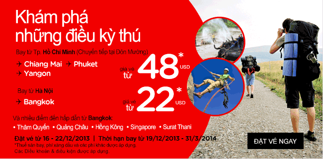 Mua vé đi Phuket hãng Air Asia chi với 48 USD
