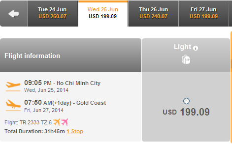 Mua vé giá rẻ đến Gold Coast chỉ với 199 USD