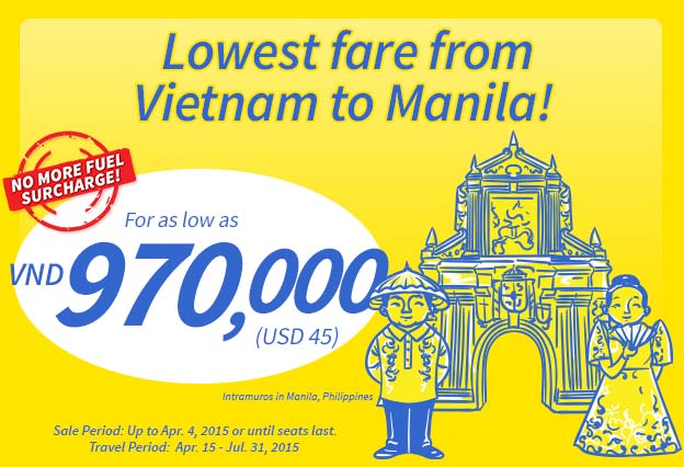 Nhanh tay sở hữu vé rẻ đến Manila 45 USD