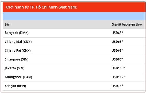 Thai Lion Air tung vé TPHCM/Hà Nội đi Don Mueang