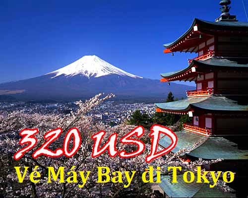 Mua vé du lịch Tokyo khứ hồi 320 USD