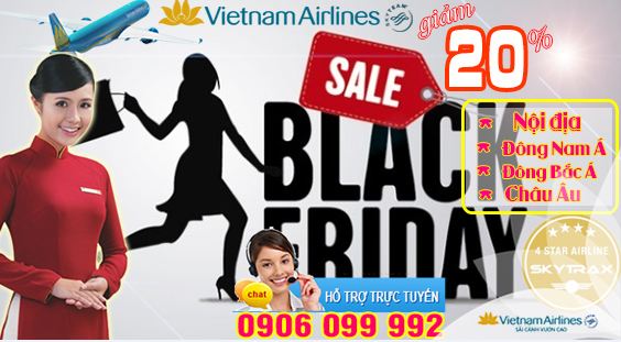 Đón khuyến mãi Vietnam Airlines dịp Black Friday