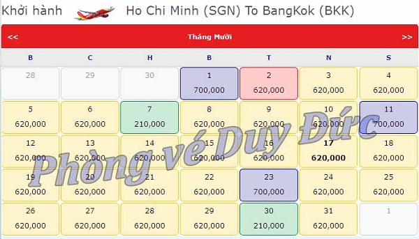Vé máy bay giá rẻ đi Thái Lan Vietjet Air