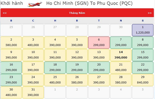 Nhanh tay đặt vé sở hữu chuyến bay Phú Quốc 299.000 VNĐ
