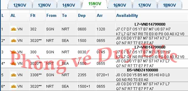 Vé máy bay Vietnam Airlines đi Seattle