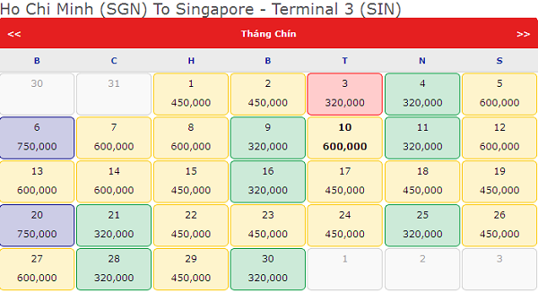 Vietjet Air bán rải rác vé đi Singapore 320.000 VNĐ