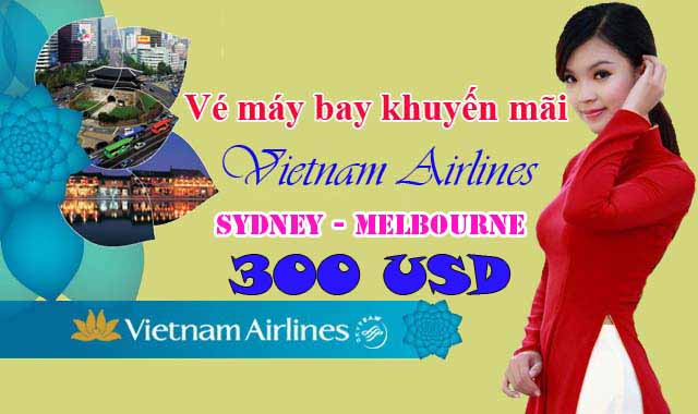 Vietnam Airlines bán vé đi Úc khứ hồi 300 USD