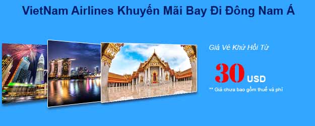 Vietnam Airlines khuyến mãi vé đi Singapore 30USD