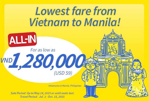 Cebu tung vé khủng đi Manila 59 USD